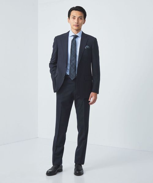 GLR CLOTH サキソニー 無地 スリム NP スーツパンツ ―防シワ―