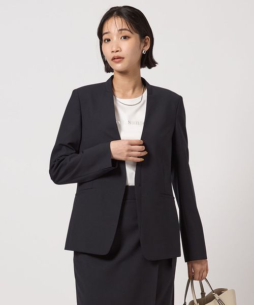 カチリラ ノーラペル ジャケット ―ウォッシャブル・ストレッチ―