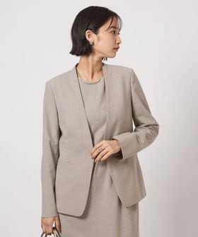 アウトレットのノーカラージャケット（グレー）の商品一覧