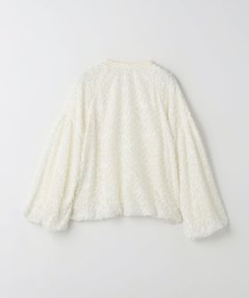 カットジャカード レース バルーン ブラウス