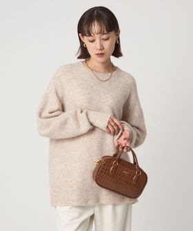 アルパカブレンド クルーネック プルオーバー ニット