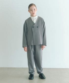 ノーカラージャケット ＋ タックパンツ セット / キッズ 140cm―160cm