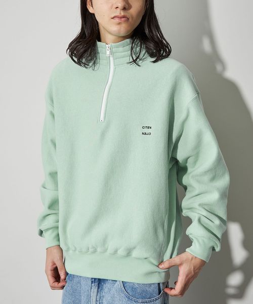 CITEN＞ヒュージリバースハーフジップスウェット