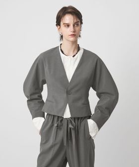 レディースのノーカラージャケット（グレー）｜ユナイテッドアローズ