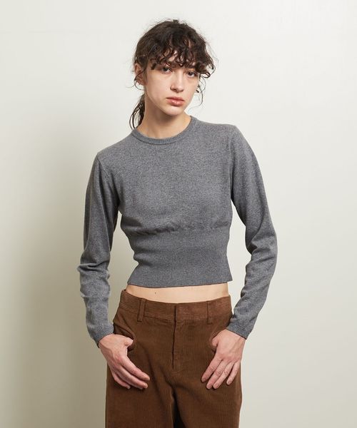 ATTISESSION＞ショート クルーネック プルオーバー