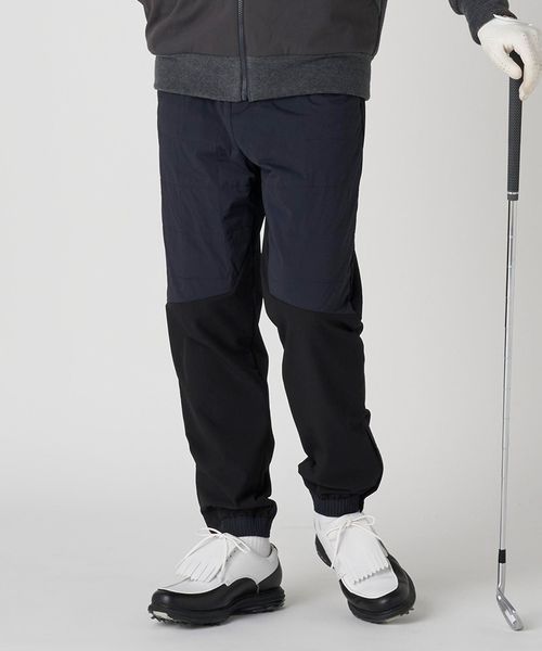 メンズ カルバック 裏地フリース 中わた入り ジョガーパンツ 撥水 ヨコ