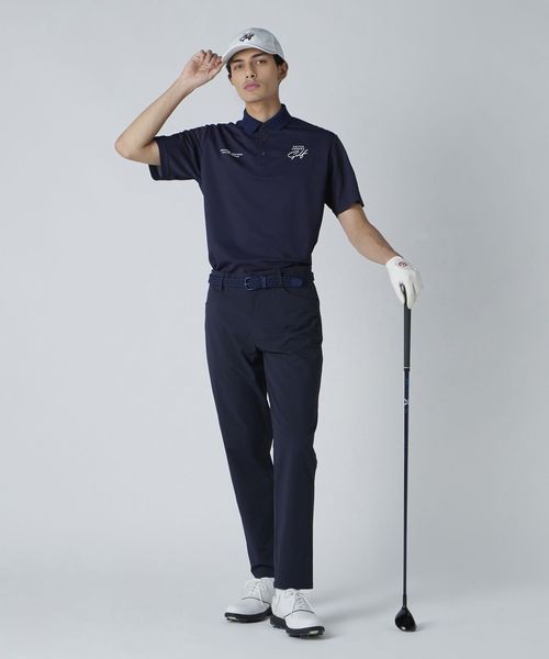 メンズ テーパードゴルフスラックス ―はっ水 接触冷感 UV 2WAYストレッチ―