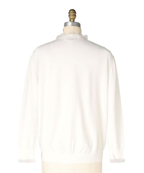 RESORT1 16Gネックフリルロングスリーブニット