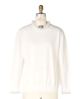 RESORT1 16Gネックフリルロングスリーブニット