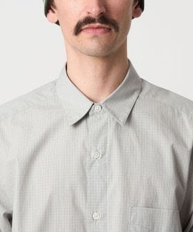 Steven Alan＞ 60 コンパクトヤーン チェック レギュラーカラー シャツ