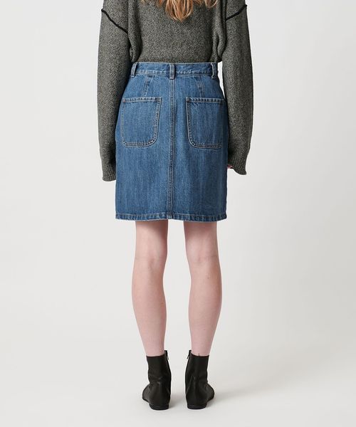 Steven Alan＞コットン デニム ミニスカート
