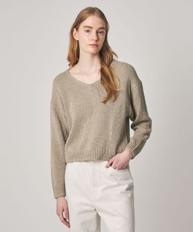 Steven Alan＞コットン シルク Vネック ニット