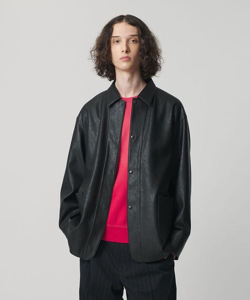 レザーライク カバーオール