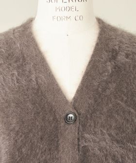 conte＞カシミヤ ファー Vネックカーディガン