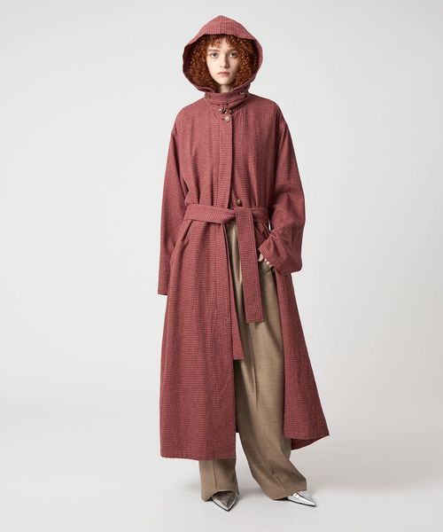 6(ROKU)＞ギンガム ロング コート