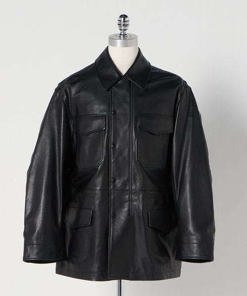 LOEFF＞ラムレザー フィールド ジャケット UNISEX