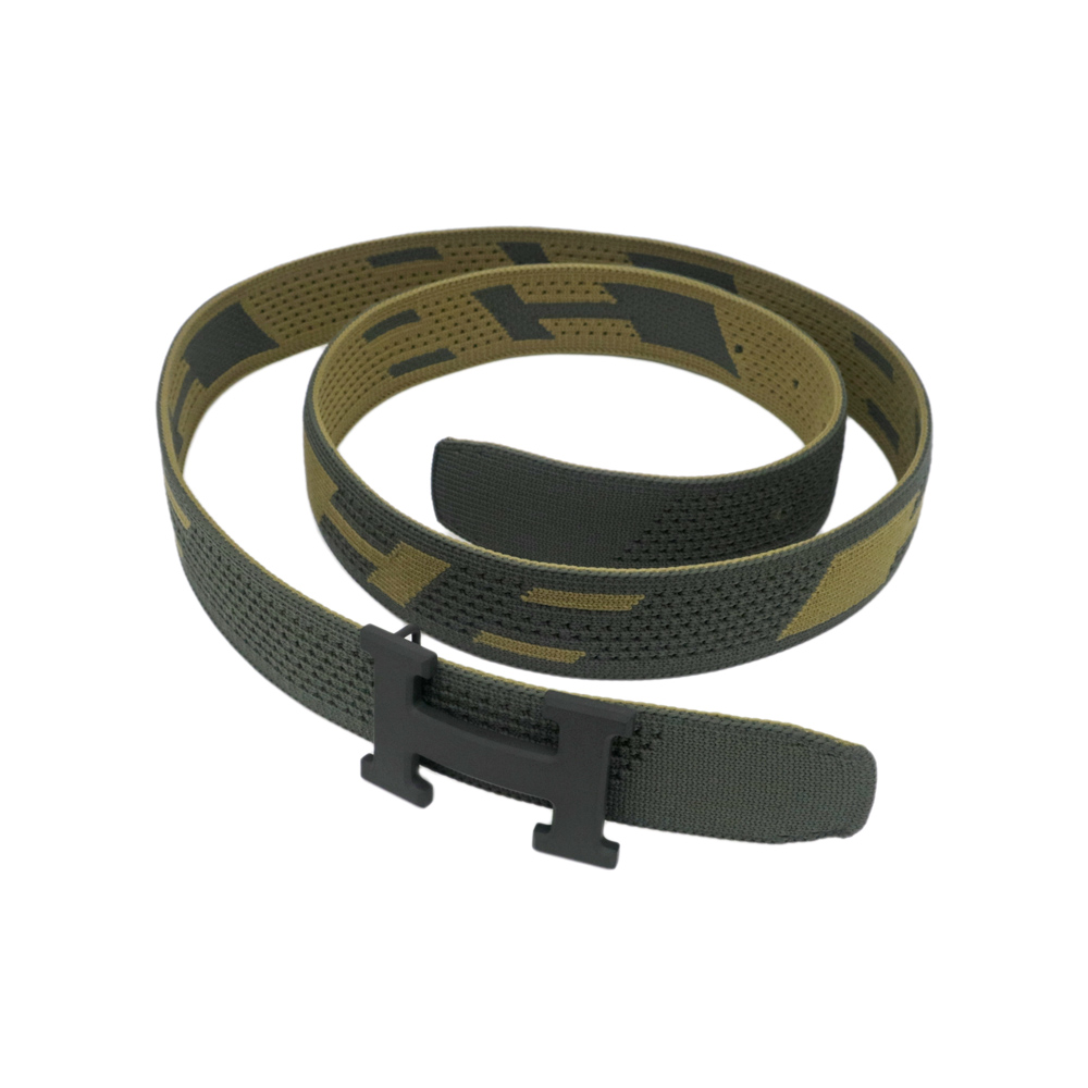 名東】【HERMES】エルメス ニットベルト スプリント Mサイズ グレー