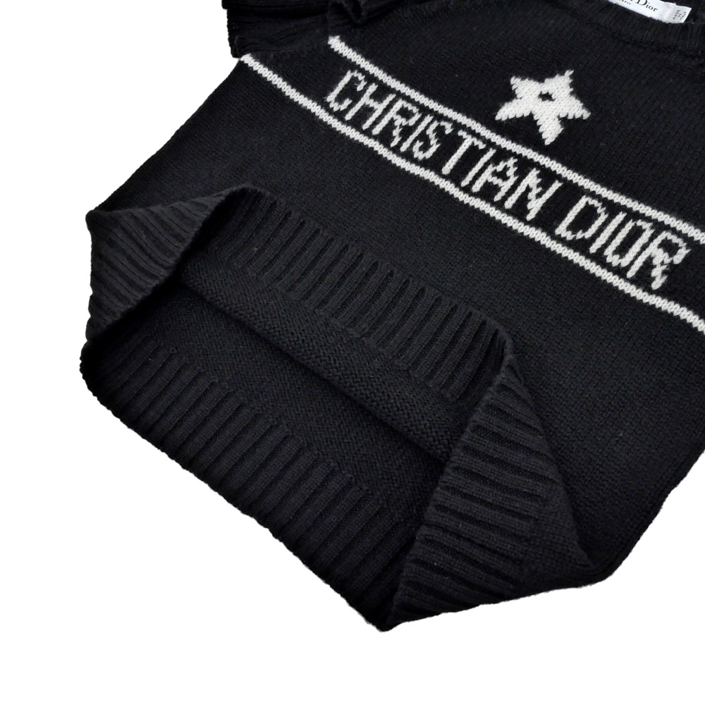 名東】【CHRISTIAN DIOR】ディオール 半袖ニット フリル 36サイズ