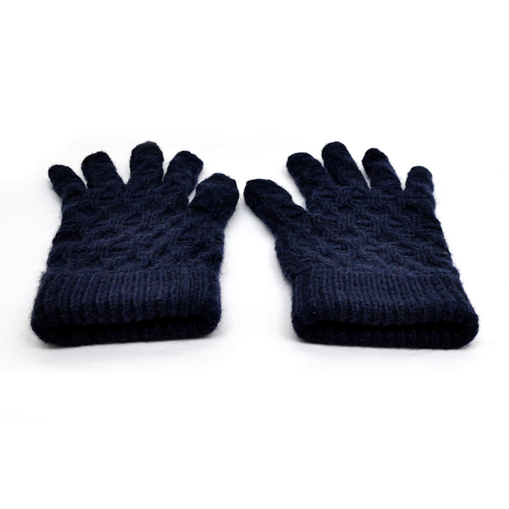 名東】【HERMES】エルメス 手袋 トリ マイヨン グローブ ネイビー M