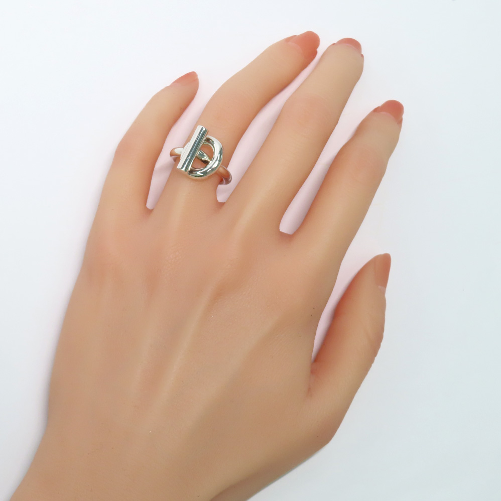 名古屋】【HERMES】エルメス リング エシャペ MM #50 10号 Ag925 SV