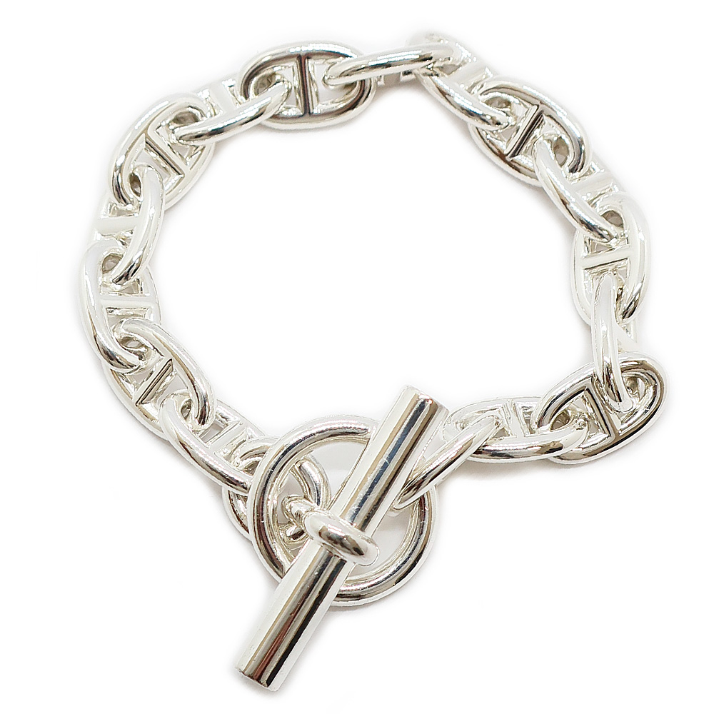 天白】【HERMES】エルメス シェーヌダンクル MM 16コマ Ag925