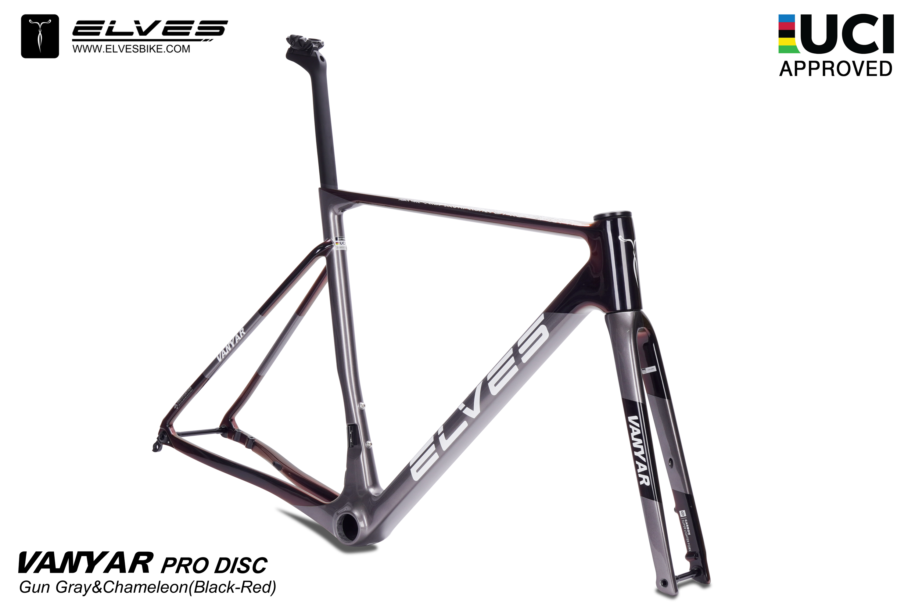 UCI Approved, ELVES Vanyar Pro Disc Road Framesets, Superlight