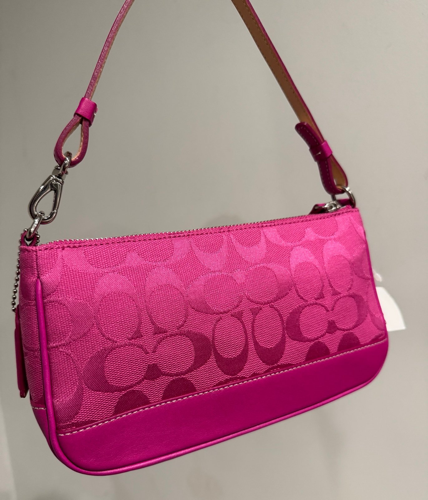 Vintage Coach Y2K Signature Demi Pouch Pink | Mercari