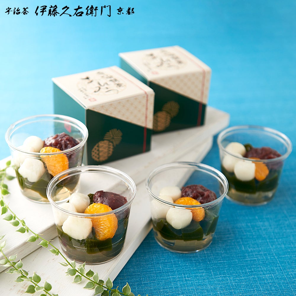 冷凍】【当店和洋人気No.1】冷凍抹茶あんみつ 4個入と三色てぃらみす