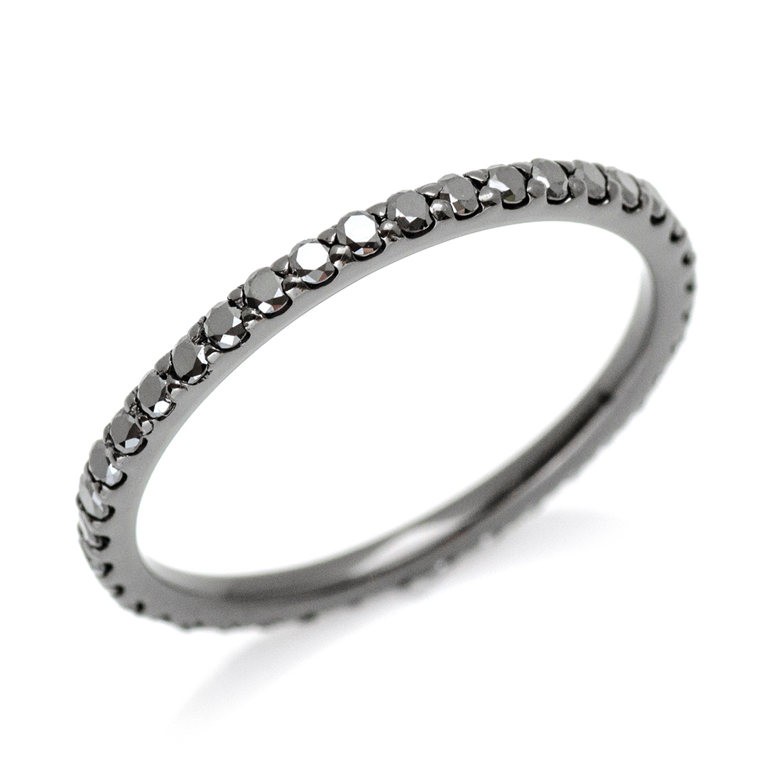 PT950 ハード ブラックダイヤモンド 0.37ct～0.45ct フルエタニティ