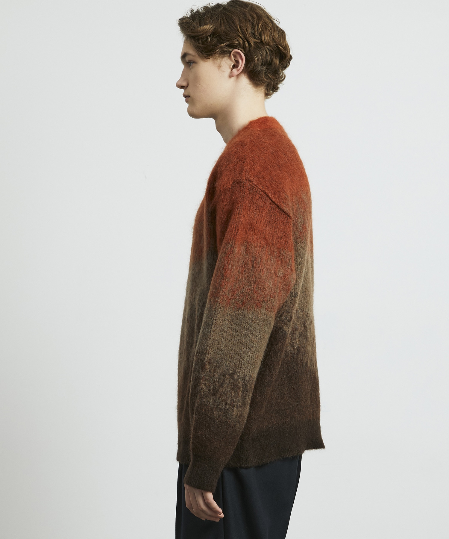 残りわずか｜再入荷なし〉グラデーションキッドモヘアニット(1 ORANGE