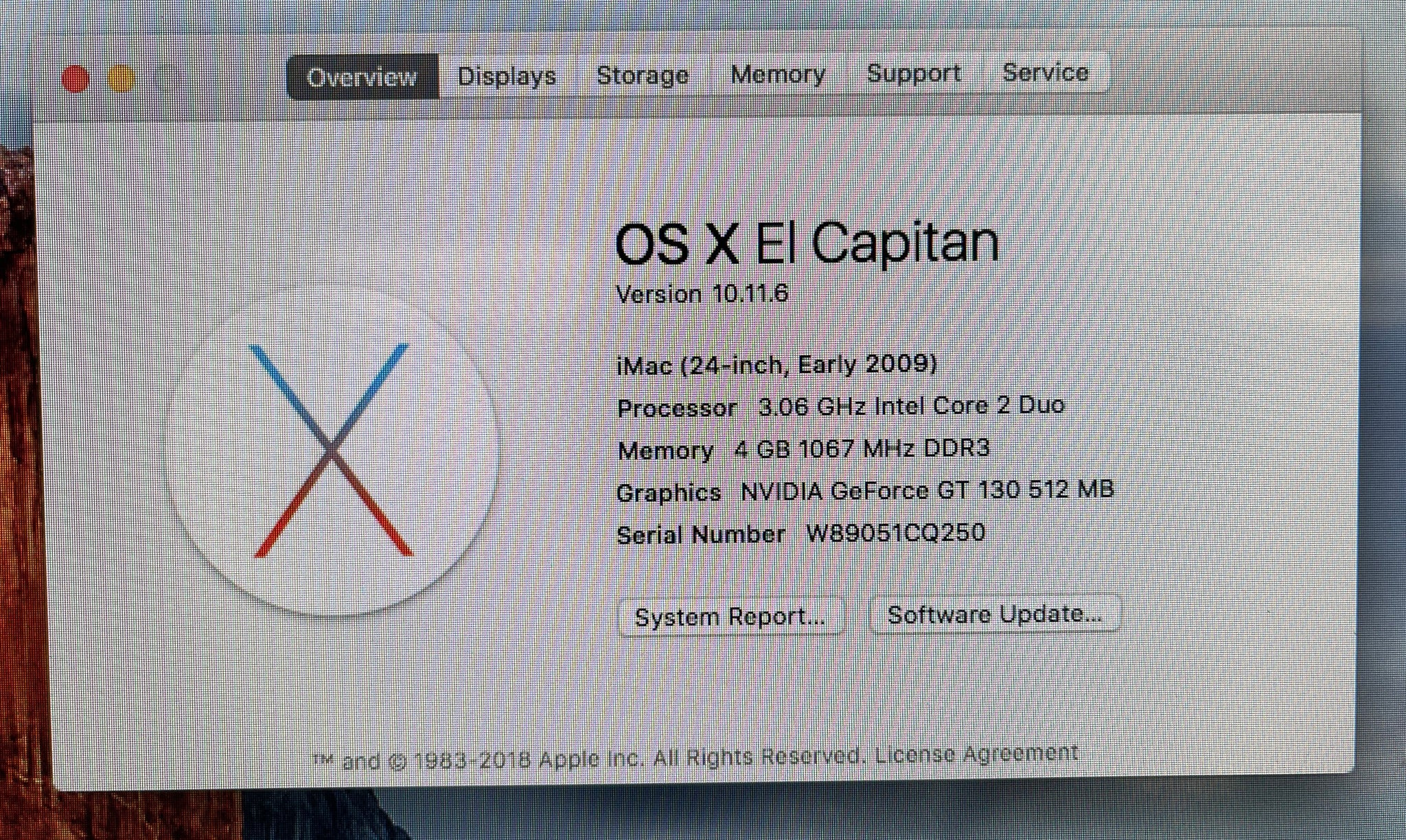 Apple iMac 24-inch Early 2009 3.06GHz Intel Core 2 Duo (MB420LL/A