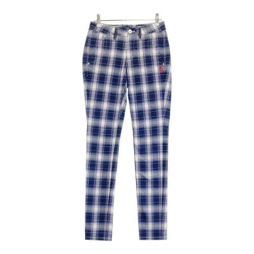 PEARLY GATES パーリーゲイツ ストレッチパンツ チェック柄 ブラック系