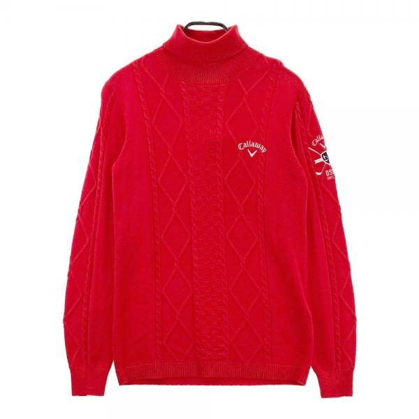 CALLAWAY キャロウェイ タートルネック ニット セーター レッド系