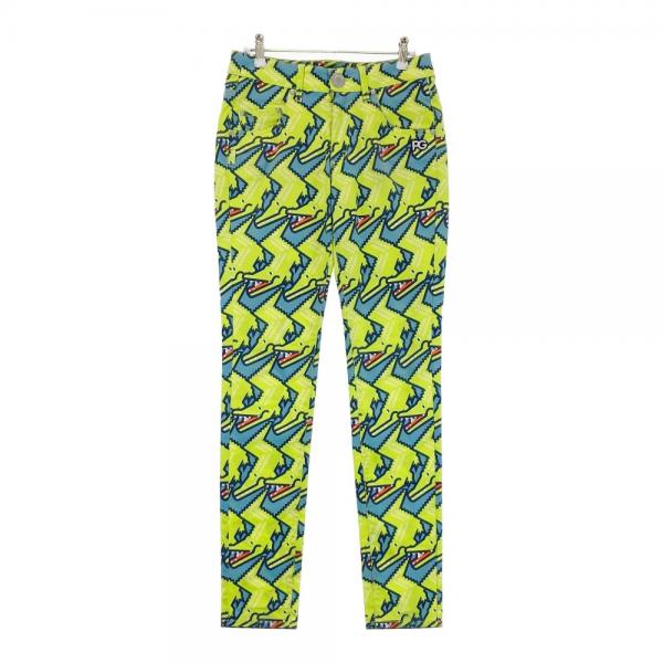 PEARLY GATES パーリーゲイツ ストレッチパンツ ワニ柄 グリーン系