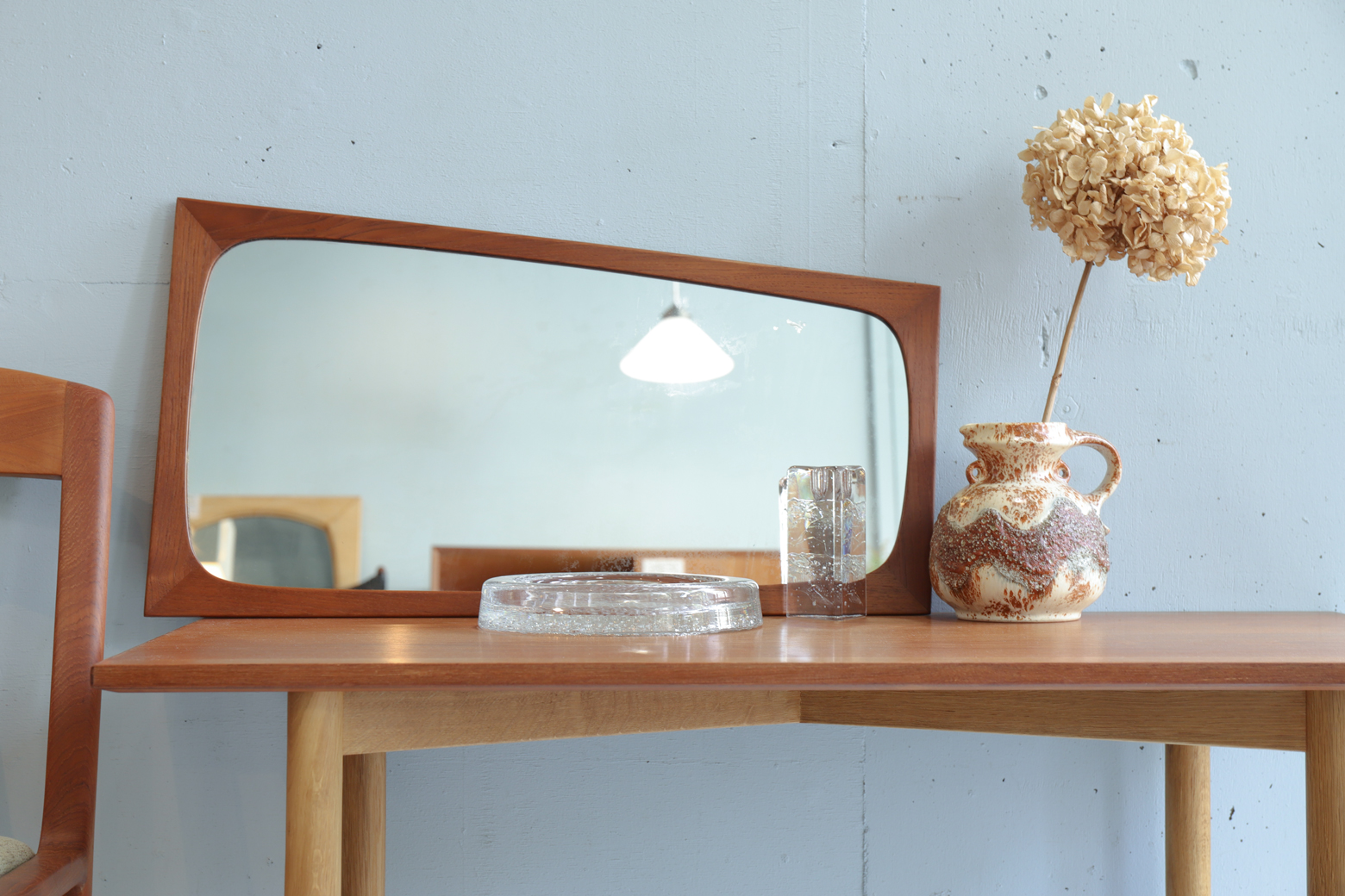 デンマーク ヴィンテージ ウォールミラー 壁掛け 鏡 北欧 インテリア
