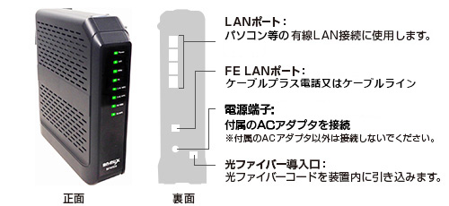 ミクスネットワーク ユーザーサイト » 【ミクス光インターネット】ONU