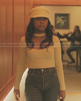 WornOnTV: Jemma's ivory choker neck top on The Chi | Judae'a