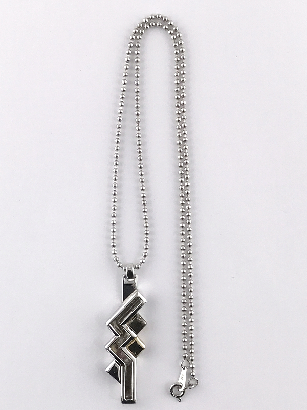 Final Fantasy XIII Lightning Silver 925 Pendant Necklace Square