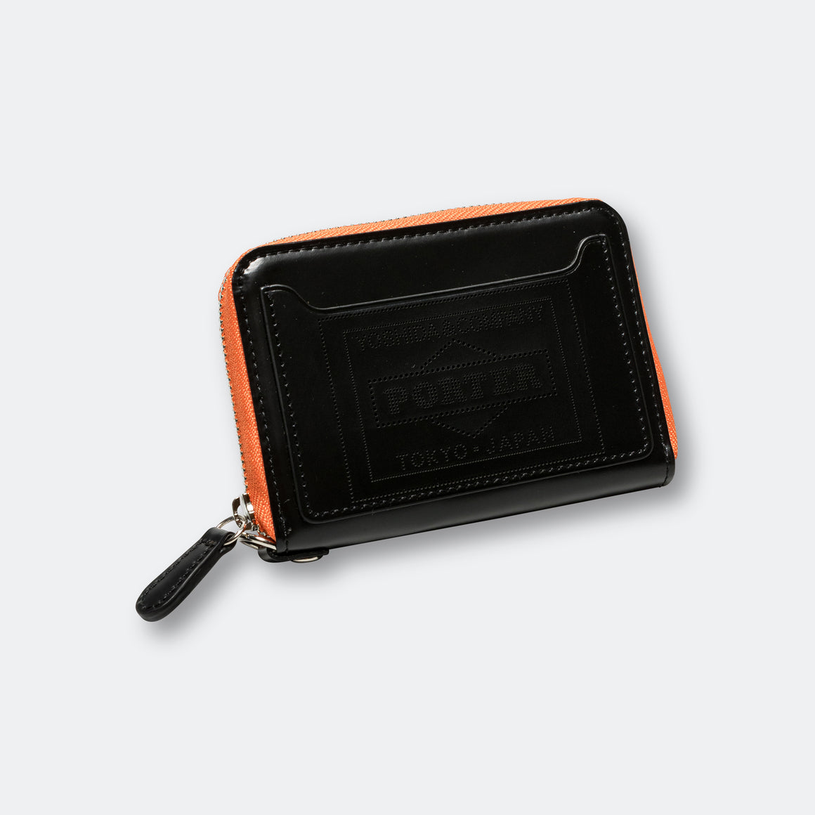 Porter Leather Wallet Key Case (Glass Leather) - Black | UP THERE