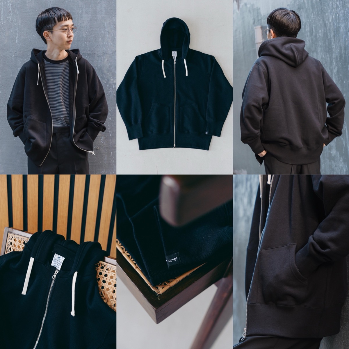 LOOPWHEELER × LOWERCASE for POGGYTHEMAN 新作ジップフーディの先行