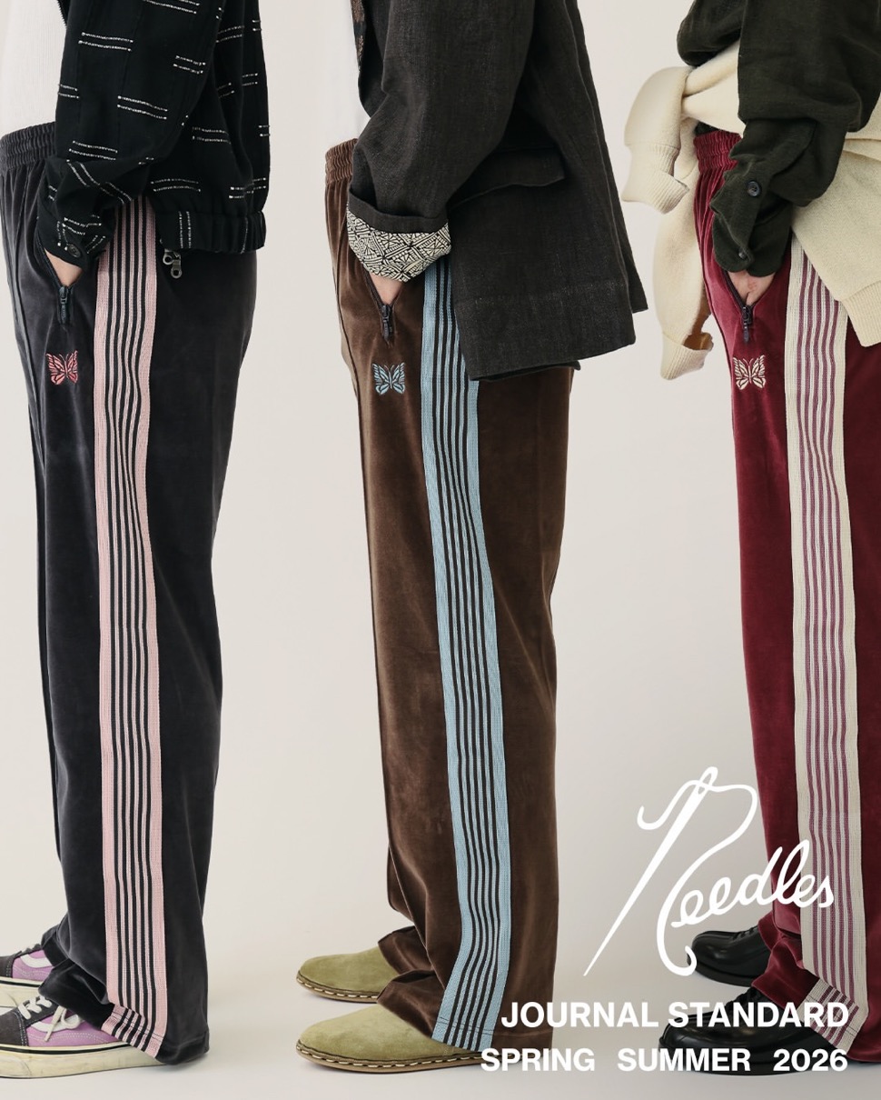 NEEDLES x JOURNAL STANDARD 26SS 別注 ベロアトラックパンツが国内