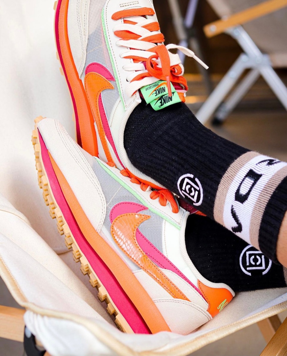 SACAI × Nike × CLOT】LDWaffle “Orange” & “Cool Grey”が国内9月9日