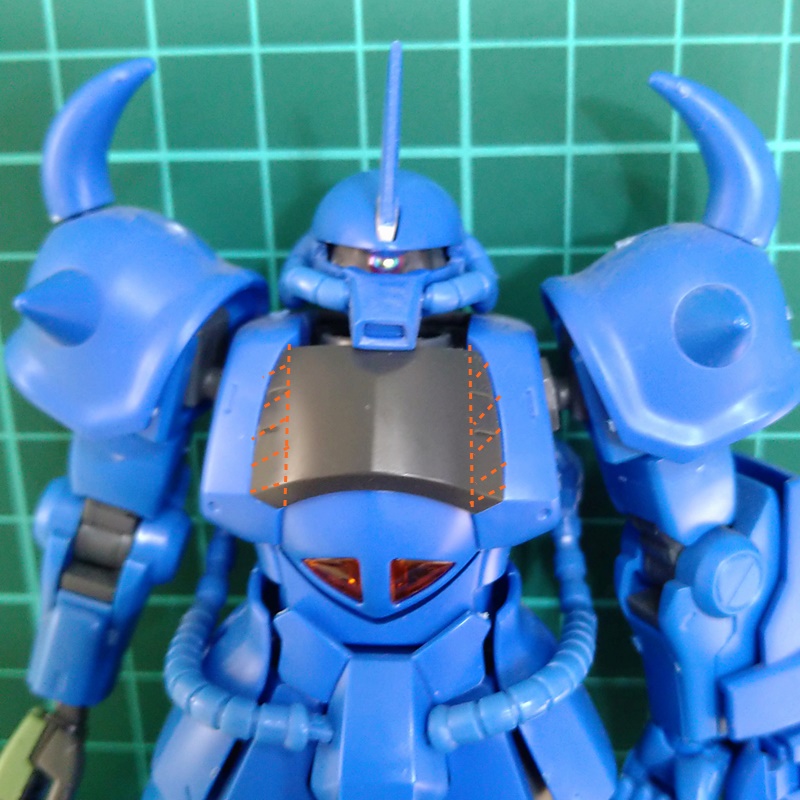 HGBF グフR35→ HGUC グフハンター 胸部改造編