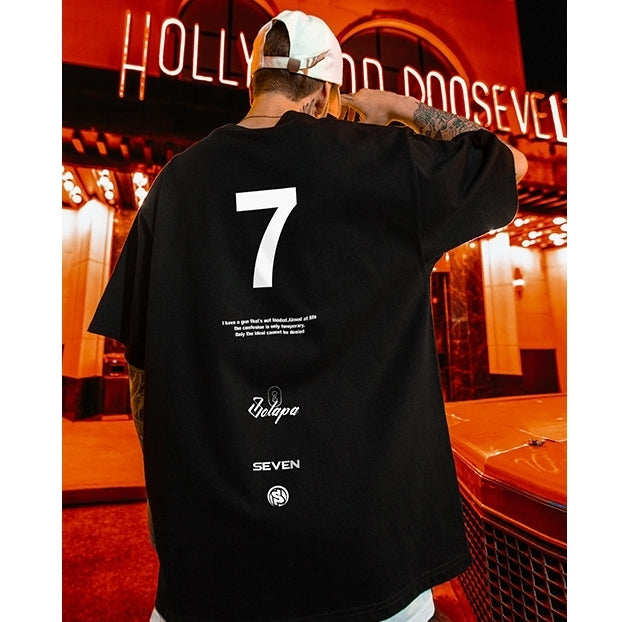 No.7 デザインプリント半袖Tシャツ U1652 – URBAN GROW