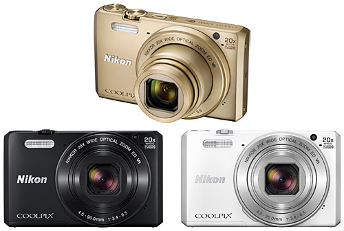 ニコン、光学20倍で世界最軽量の薄型コンデジ「COOLPIX S7000」など
