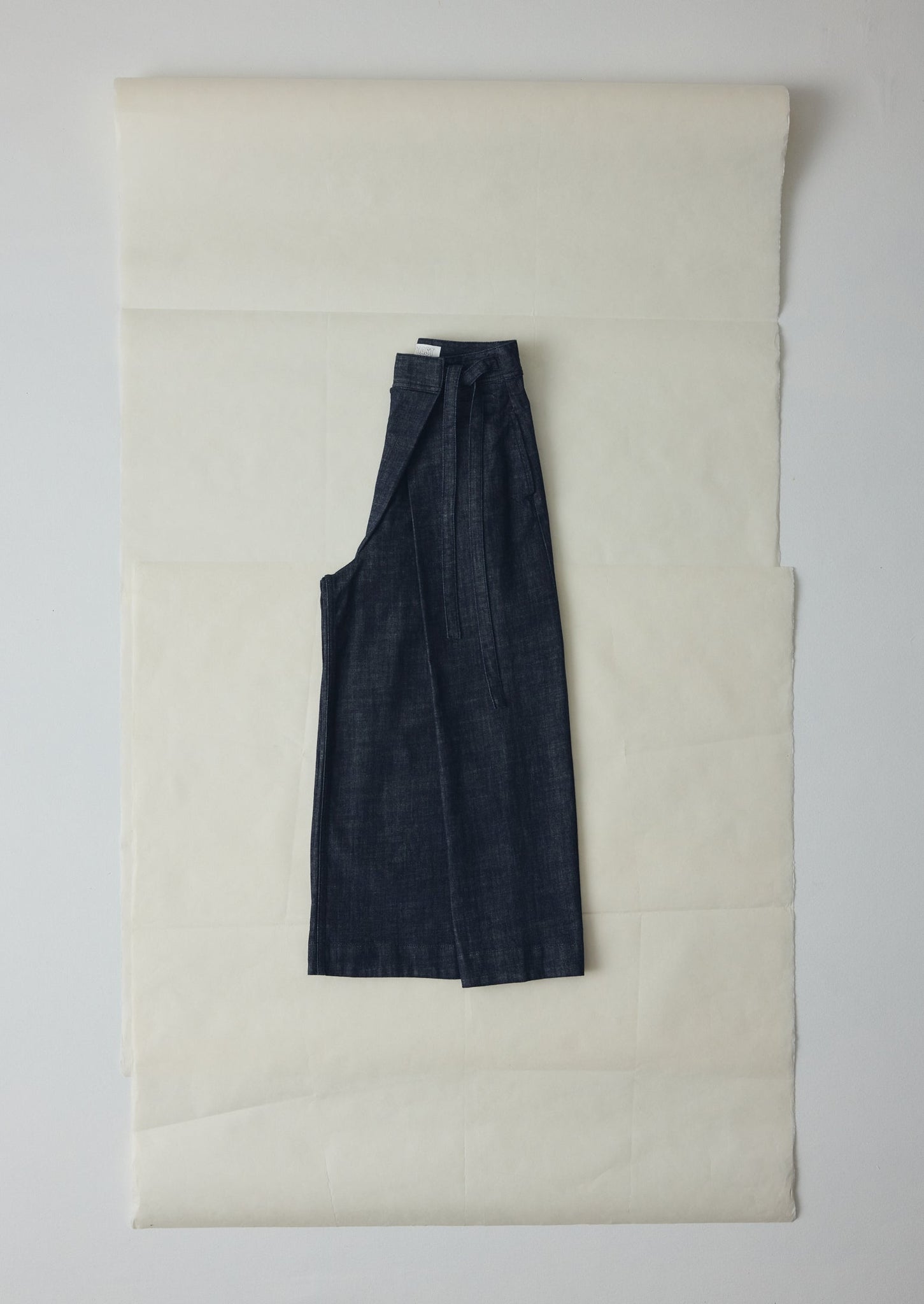 Pleated Wrap Denim Culottes | Indigo | TOAST