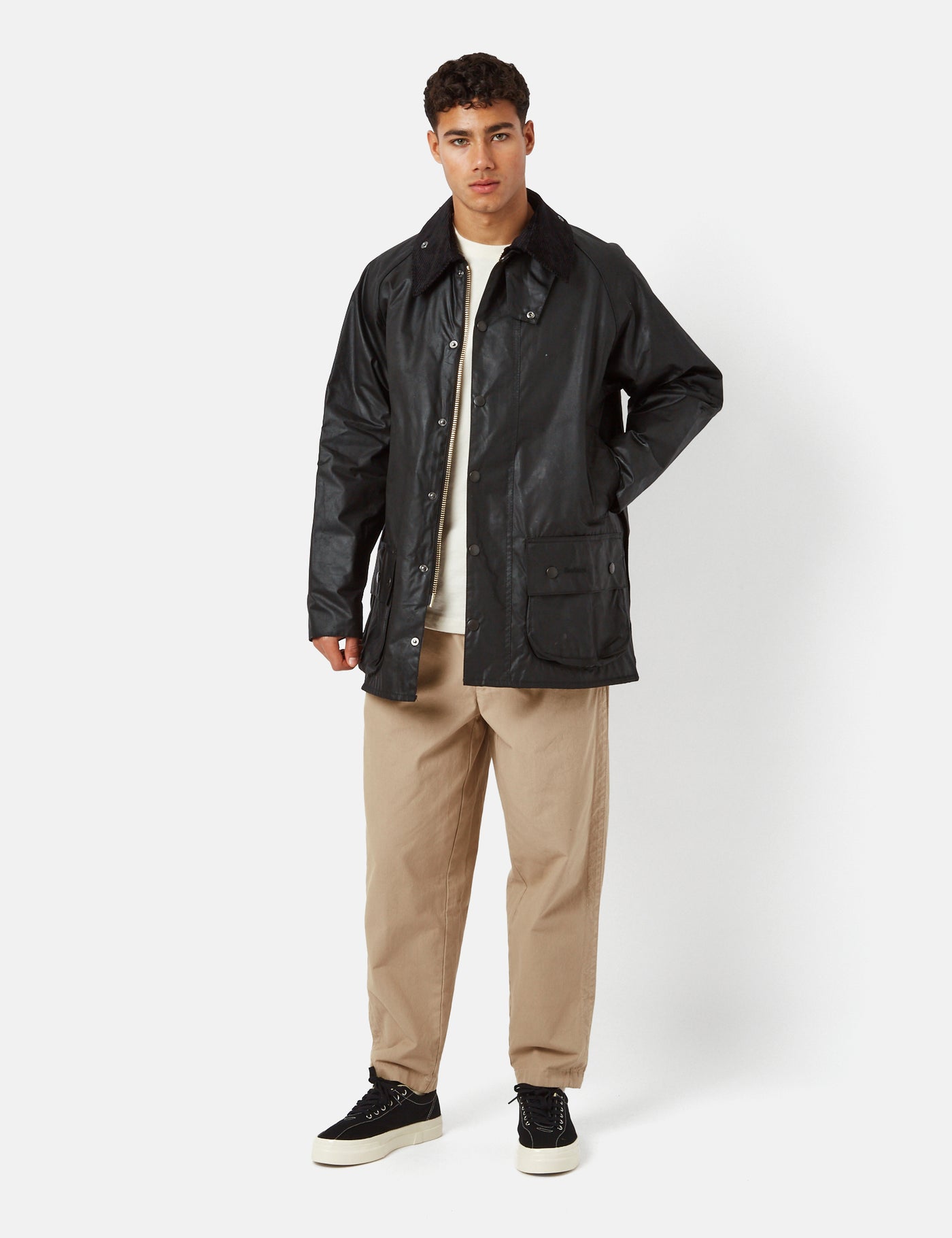 Barbour Beaufort Wax Jacket - Black I Urban Excess. – URBAN EXCESS