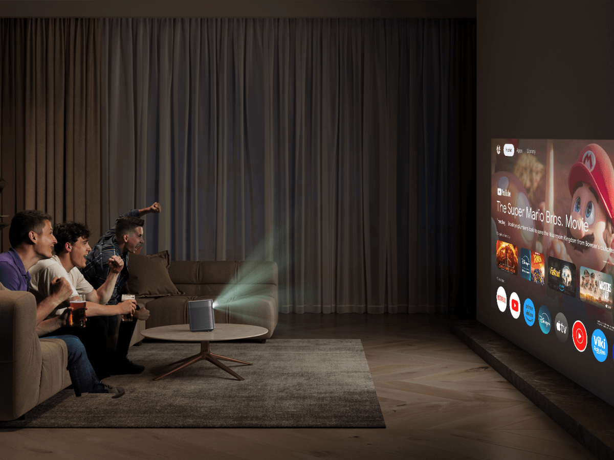 Halo+ (New) Portable Smart Projector | 1080p FHD & Google TV