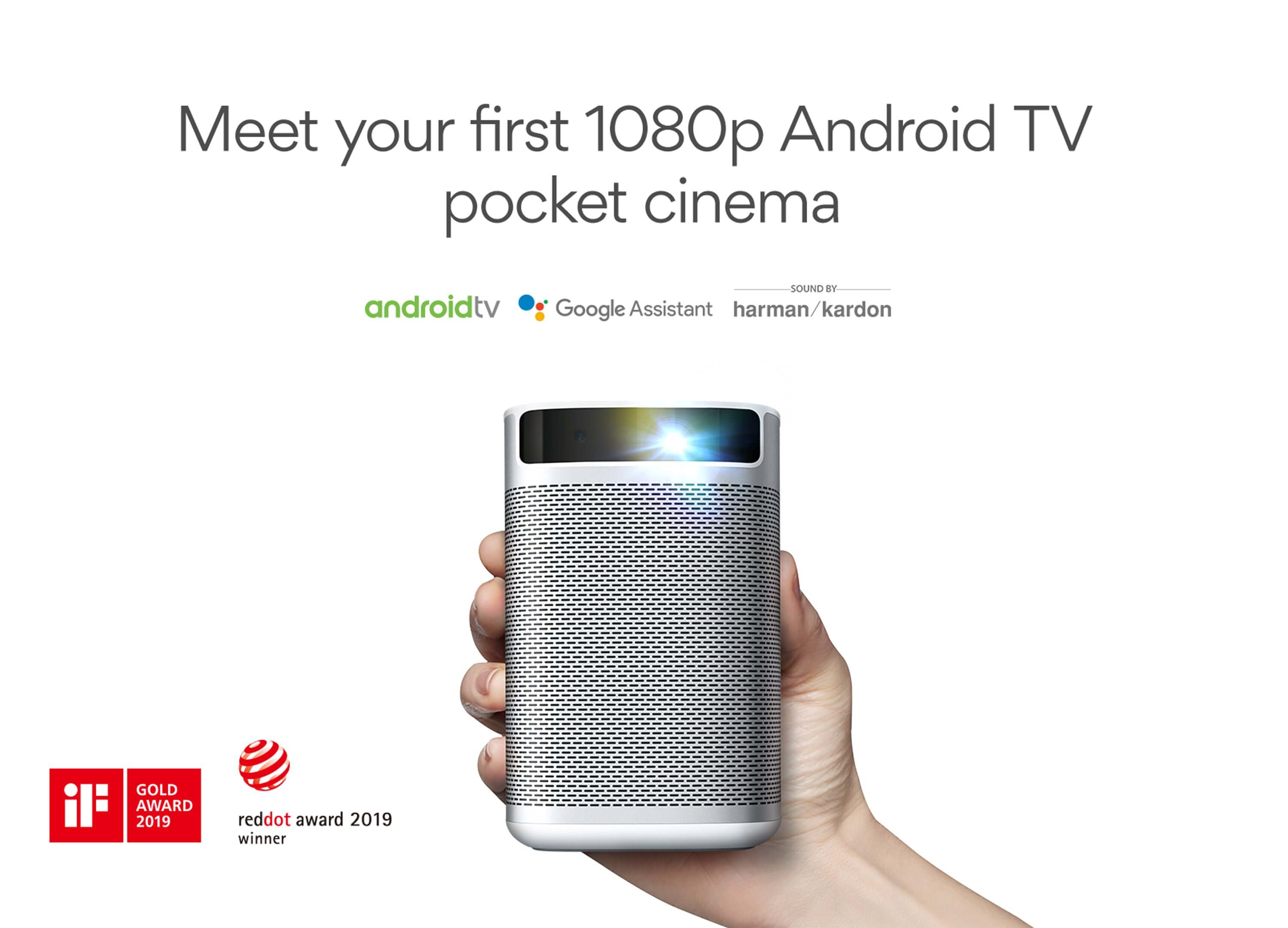 MoGo Pro | 1080p Portable Projector with Android TV