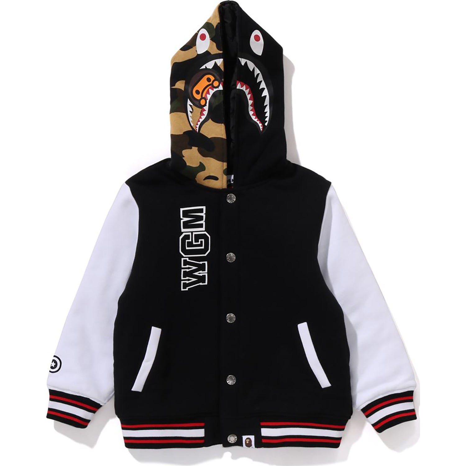 MILO SHARK HOODIE SWEAT VARSITY JACKET KIDS – us.bape.com